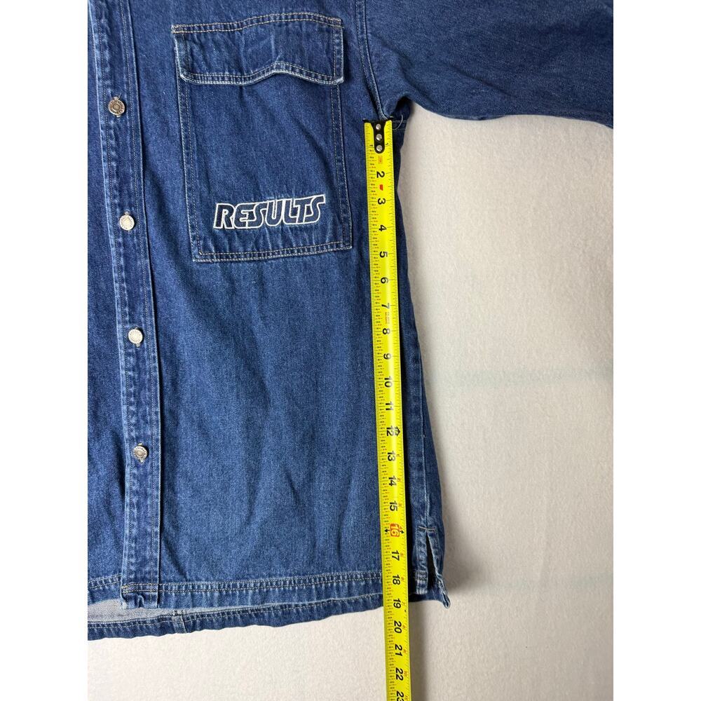 results jean mens  Vintage Blue Denim Jean Jacket - Size Medium - Picture 10 of 12